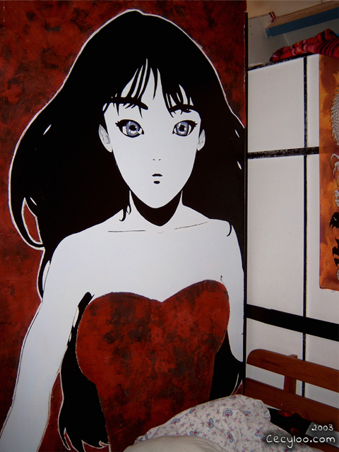 Plaster and manga painting